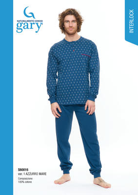 PIGIAMA UOMO M/L S60016 Tellini S.r.l. Ingrosso Abbigliamento
